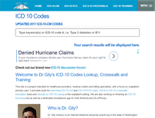 Tablet Screenshot of icd10cmcode.com
